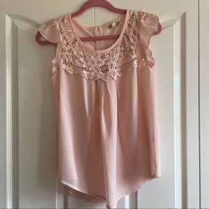 Light Pink Small Crochet Top